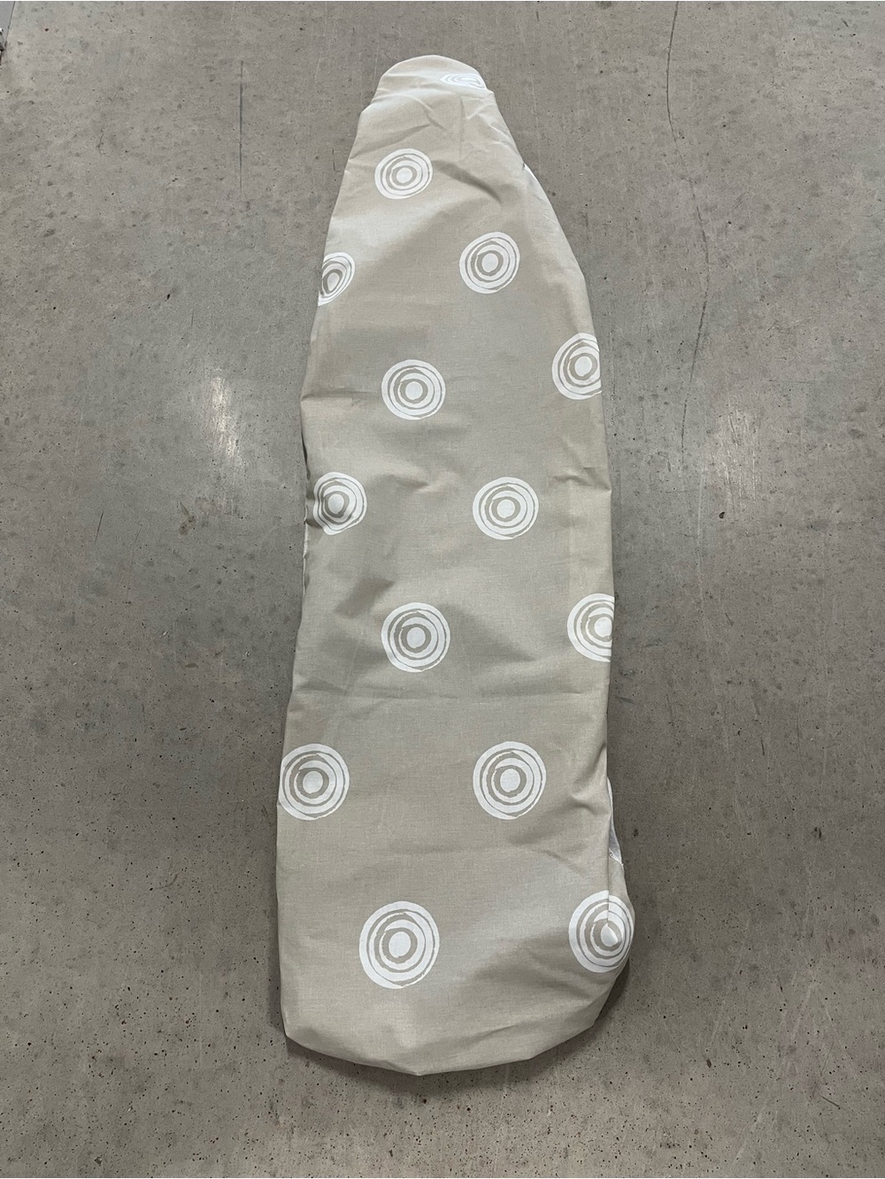 Neutral Beige Ironing Board Cover with White Target Print